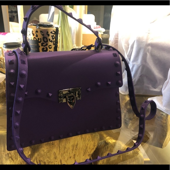 ⭐️Purple Jelly Spiked Bag⭐️ - Picture 6 of 8